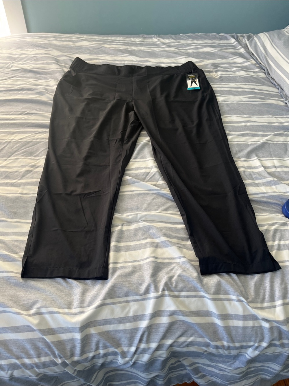 NWT Eddie Bauer Black Cropped Performance Pants traveler ankle pants plus 22W